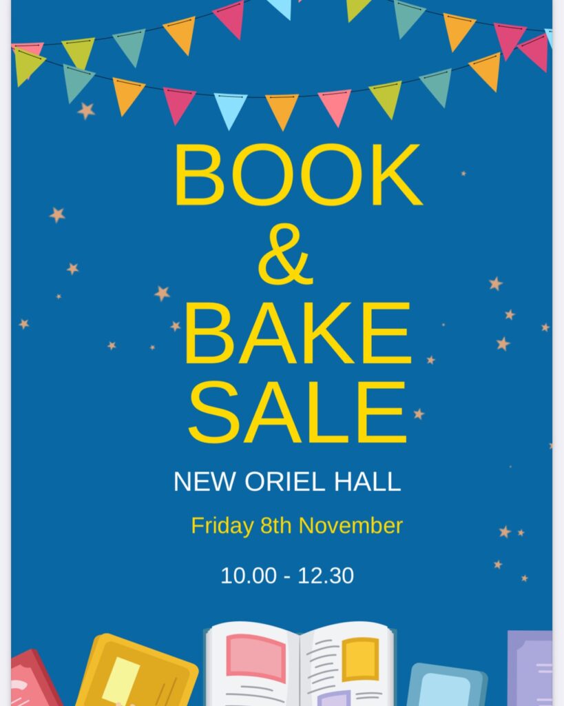 Book & Cake Sale – Friday 8th November 10am